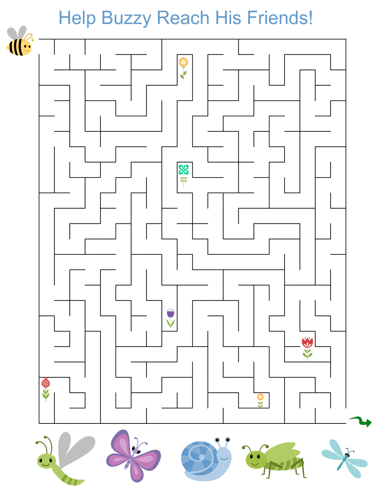 Free Printable Activity Spring Maze for Kids My Teen Guide