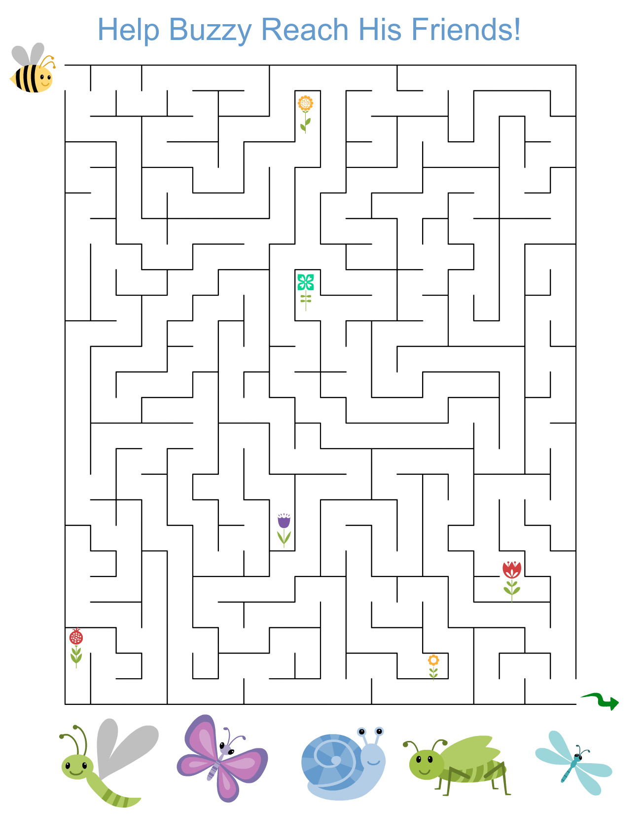 Free Printable Activity Spring Maze For Kids My Teen Guide