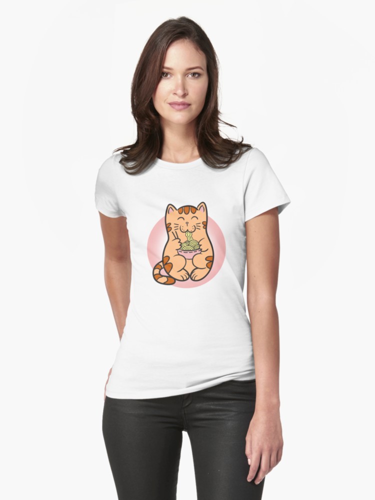 'Kawaii Japanese Anime Cat Ramen Shirt' T-Shirt by Dogvills