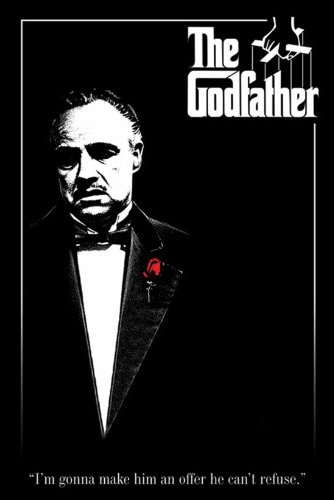 The Godfather-Marlon Brando-Red Rose, Movie Poster Print, 24 by 36-Inch