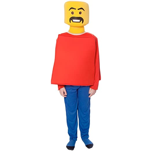 Morphsuits Mr Block Head Kids Costume (Age 6 to 8), Small