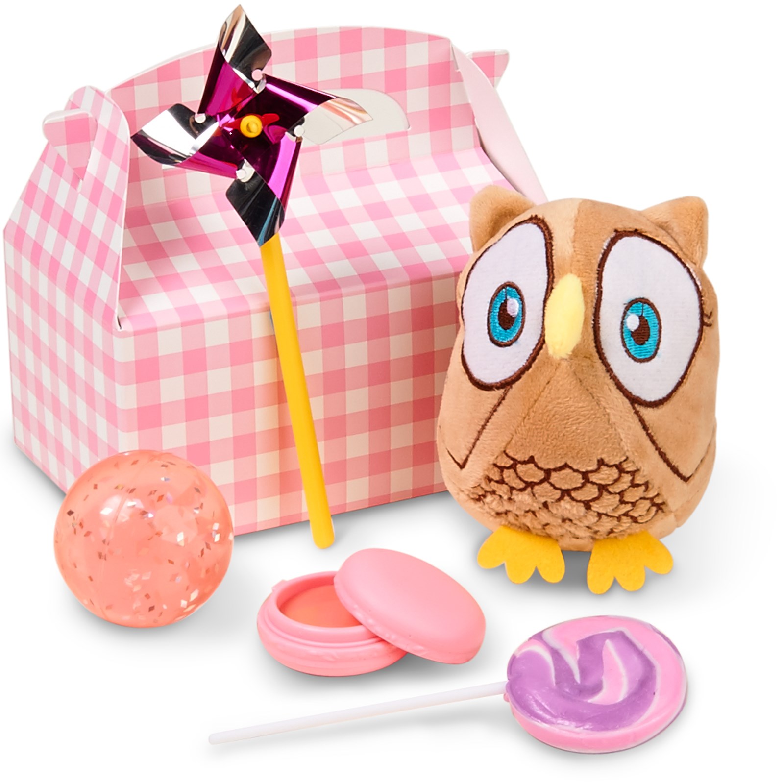 Look Whoo's 1 Pink Filled Party Favor Box