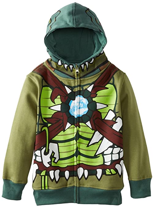 Lego Little Boys' Chima Crocodile Hoodie, Olive, 4