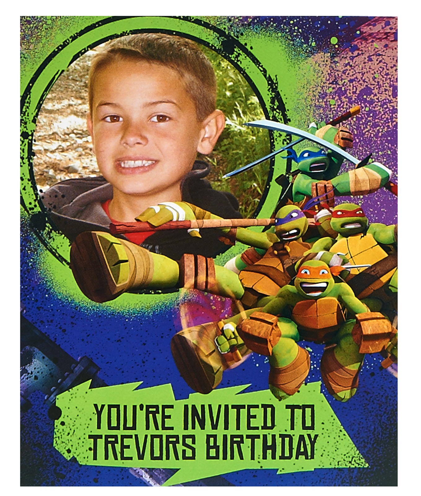 Teenage Mutant Ninja Turtles Party Supplies: Personalized Invites