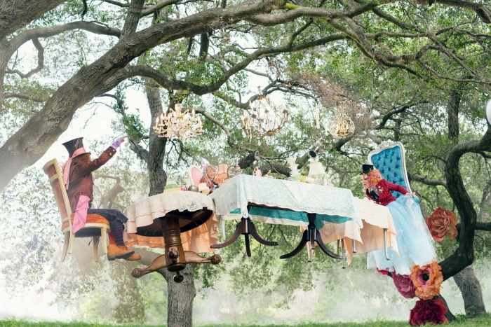 Pink In The Music Video"Just Like Fire" Features in the movie Alice In Wonderland Through The Looking Glass Tea Party