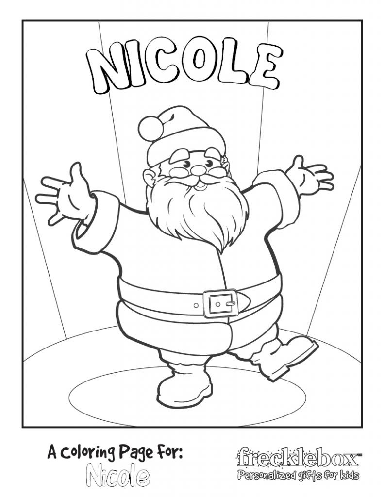 Free Santa holiday coloring pages