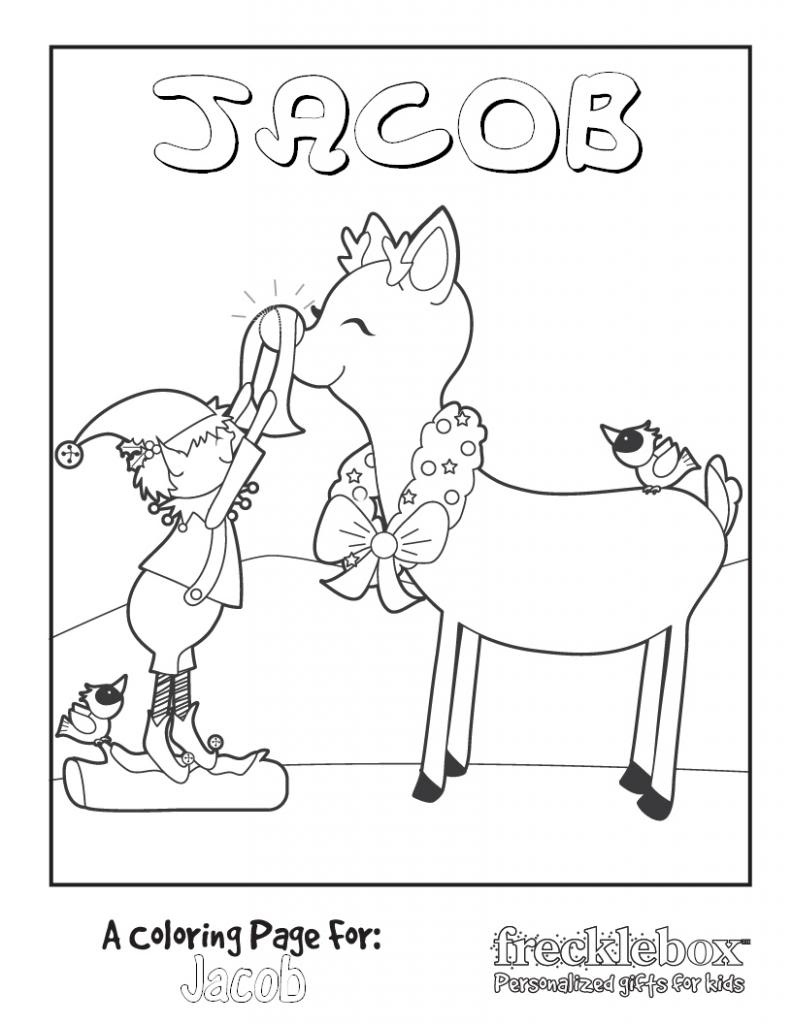 Free Personalized Holiday Coloring Pages from Frecklebox