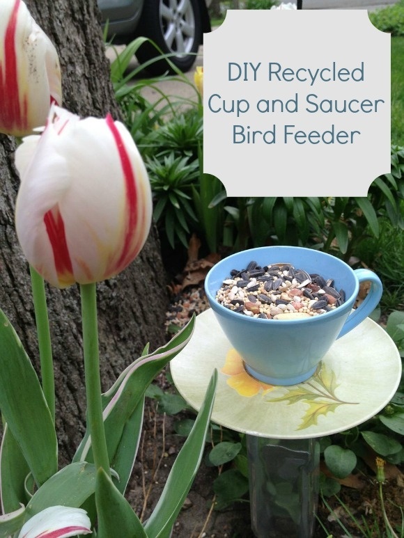 Spring Craft for Kids: DIY Recycled Cup and Saucer Bird Feeder!