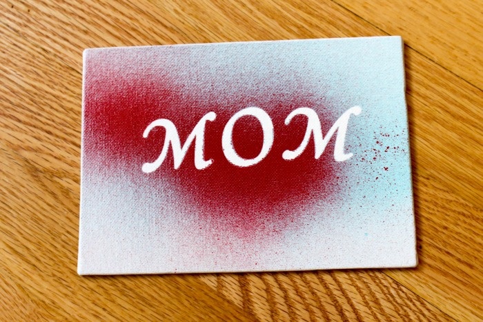 DIY Mother's Day Gift: A beautiful finished painted canvas for your mom!