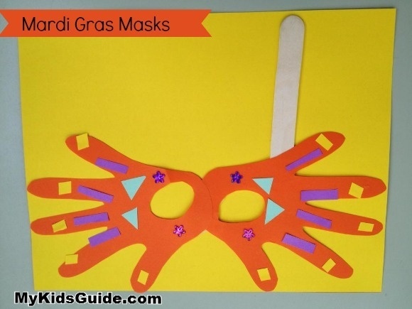 Mardi Gras Craft Madness: DIY Handprint Mardi Gras Mask for Kids