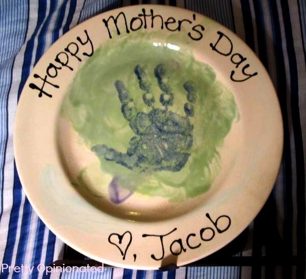 Featured Crafts for kids: Hand print plate