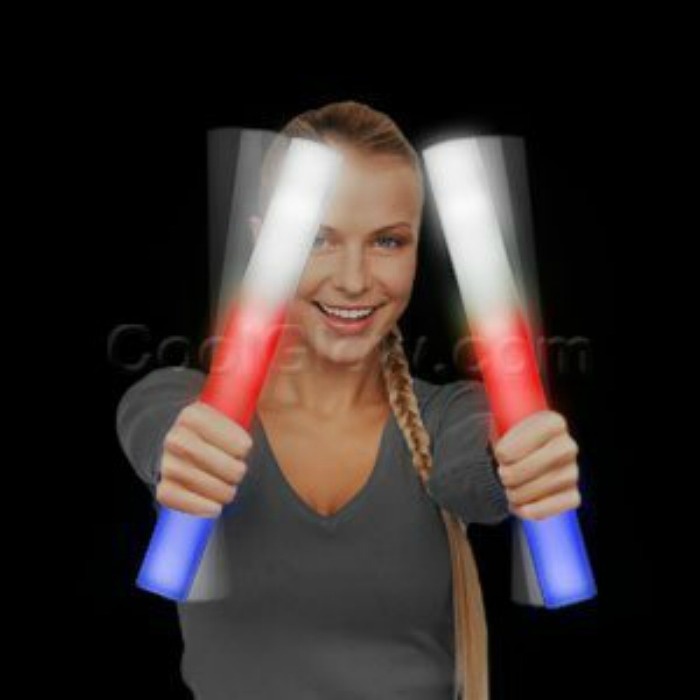 Fourth Of July Glow Party Ideas For Teens: Light Batons Red White And Blue For Dancing