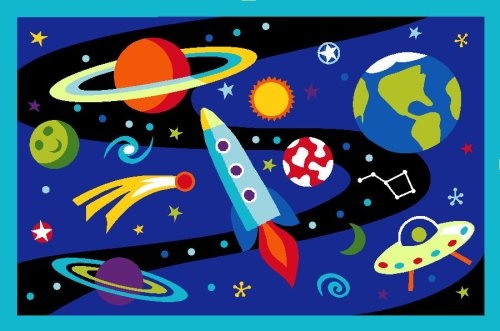 Play with all those space toys for toddlers on this awesome rug!