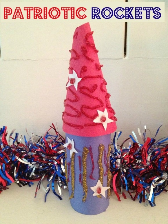 4th of July Crafts for Kids: Patriotic Rockets