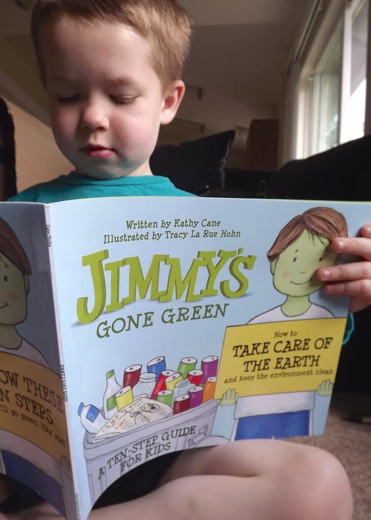 Reading Jimmy's Gone Green book for kids is a great way to teach kids about conservation!