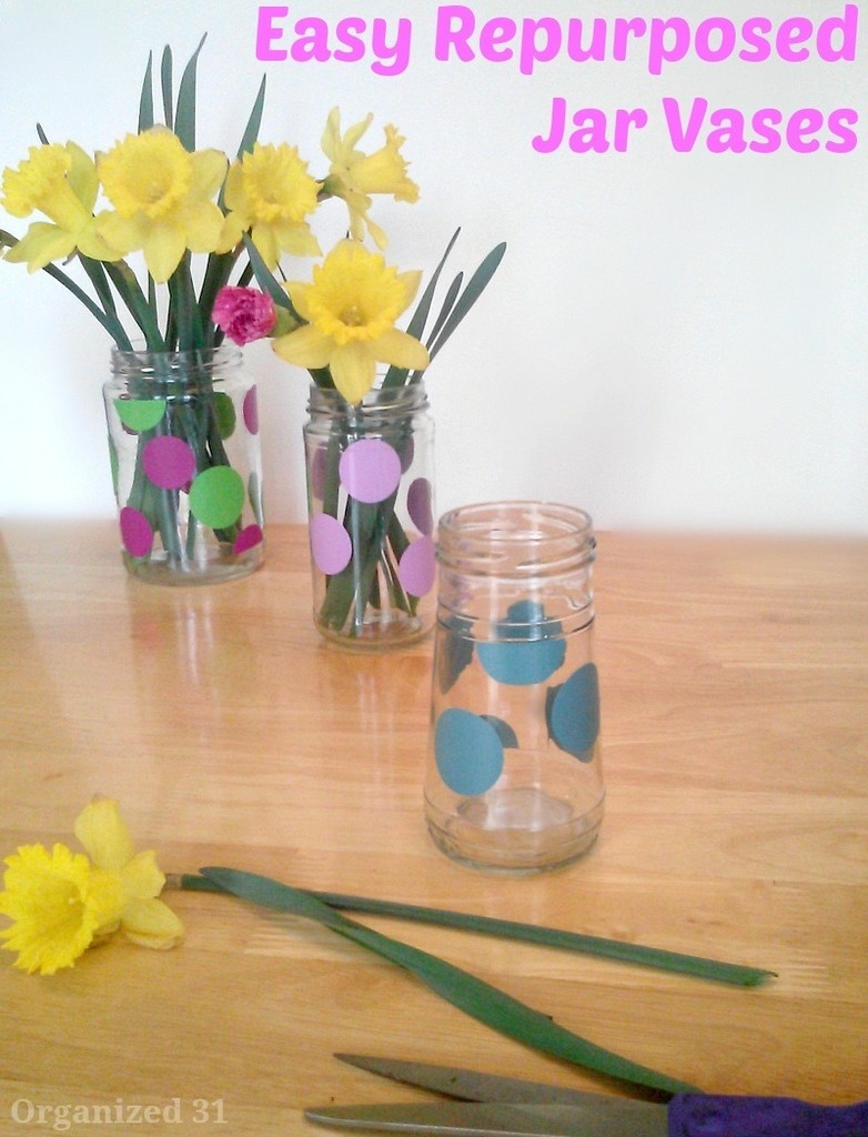 Repurposed Jar Vase Earth Day Crafts for Kids