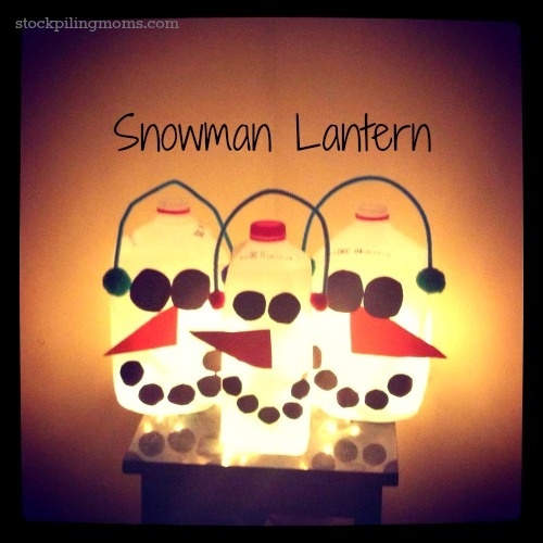 Snowman Lantern Easy Snowman Winter Crafts for Kids