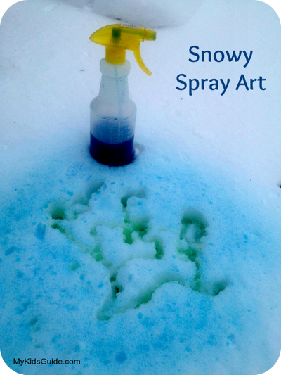 Winter crafts for kids: Snowy Spray Art