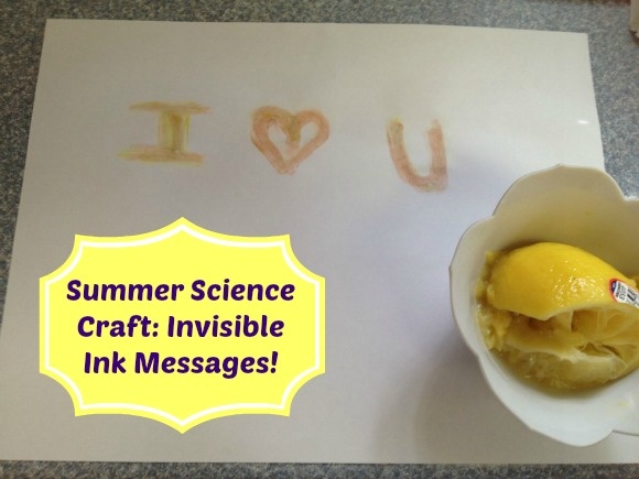 Science Craft for Kids: Write Mystery Messages with Invisible Ink!