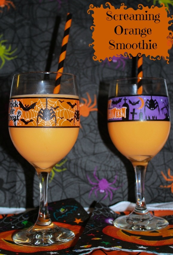 Screaming Orange Halloween Party Drink for Kids  #TruMooTreats