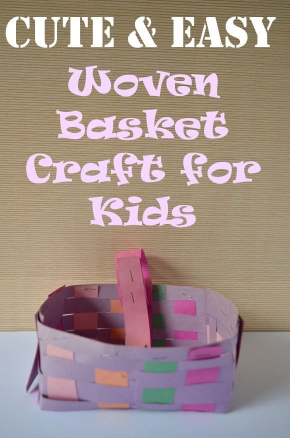 Cute and easy woven basket craft for kids, made by kids! MyKidsGuide.com