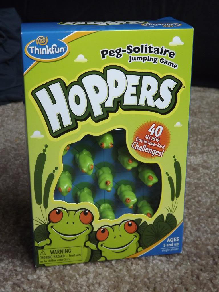 ThinkFun Hoppers Peg Solitaire Jumping Game for Kids 