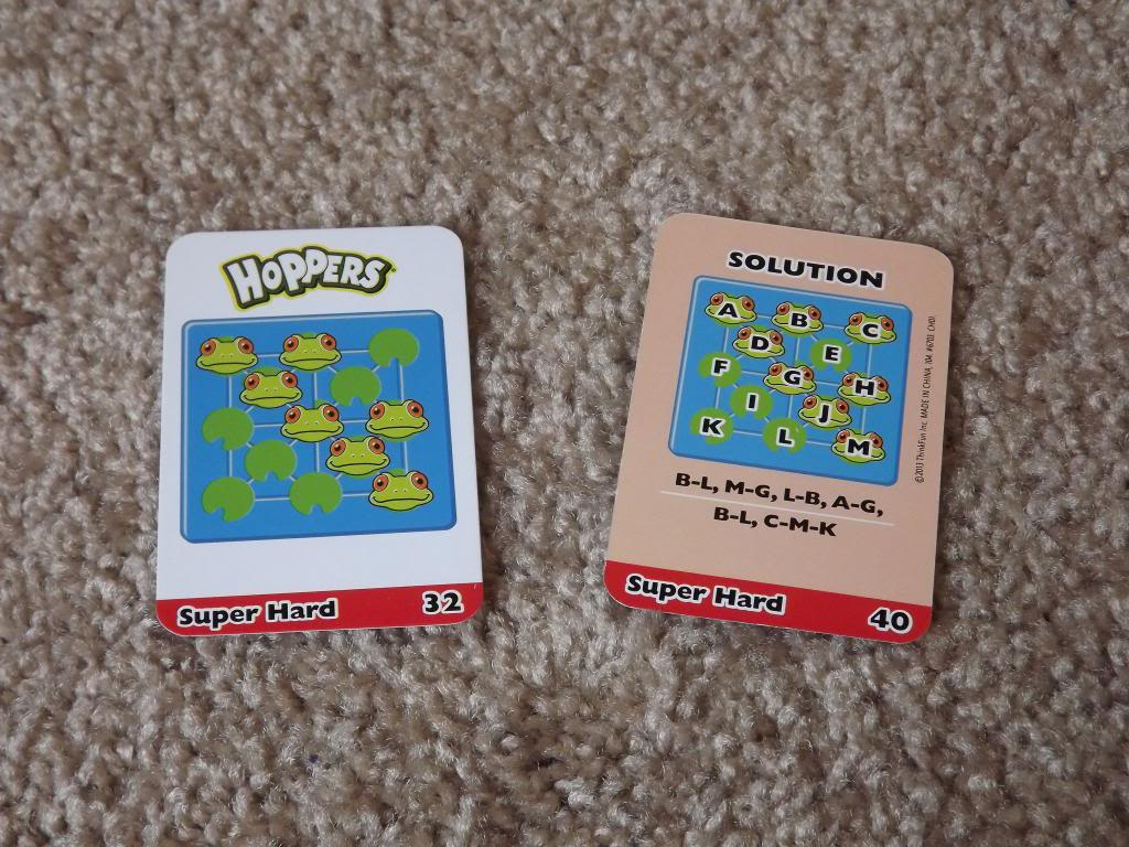 ThinkFun Hoppers Peg Solitaire Jumping Game for Kids 