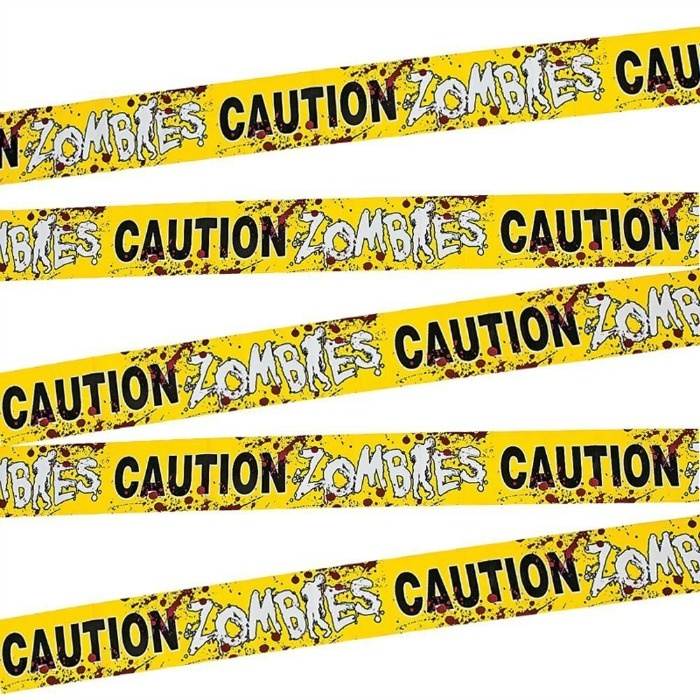 Zombie caution tape decoration for your Zombie party.